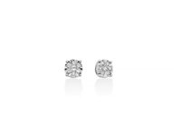 Earrings Miluna Woman in White Gold Diamante ERD3366